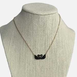 Swarovski Iconic Double Black Swan Pendant Necklace